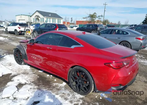 2018 Infiniti Q60 3.0T Red Sport 400 from USA, damaged, VIN JN1FV7ELXJM630449